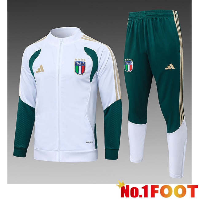 Italy Kids kit Training Jacket Tracksuit White 2026/2027