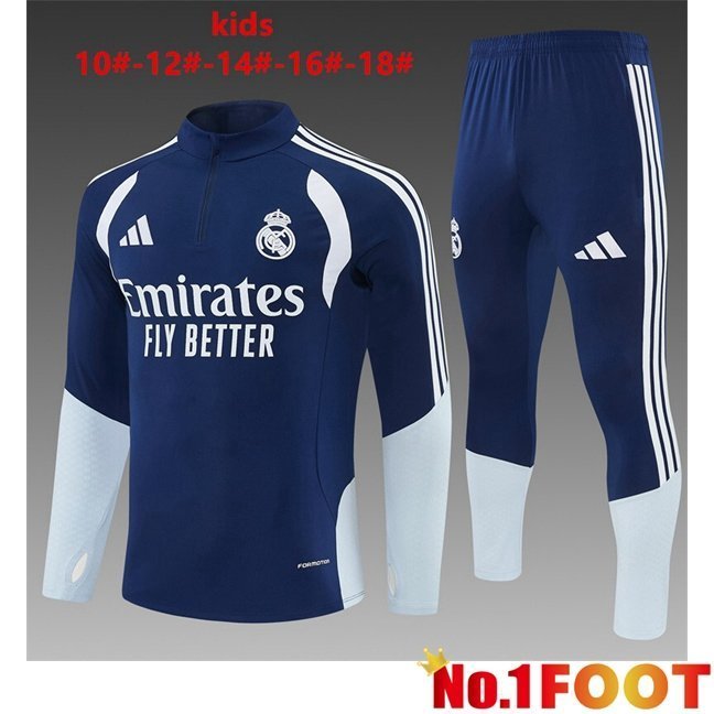 Real Madrid Kids kit Training Tracksuit Blue Royal 2026/2027