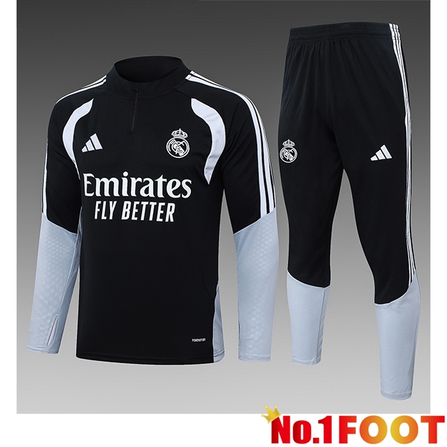 Real Madrid Kids kit Training Tracksuit Black 2026/2027