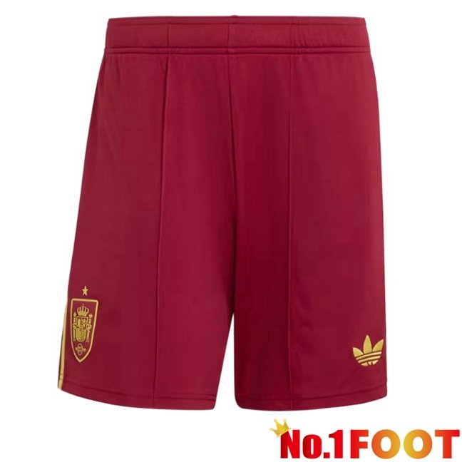 Spain Away Soccer Shorts Red 2026/2027