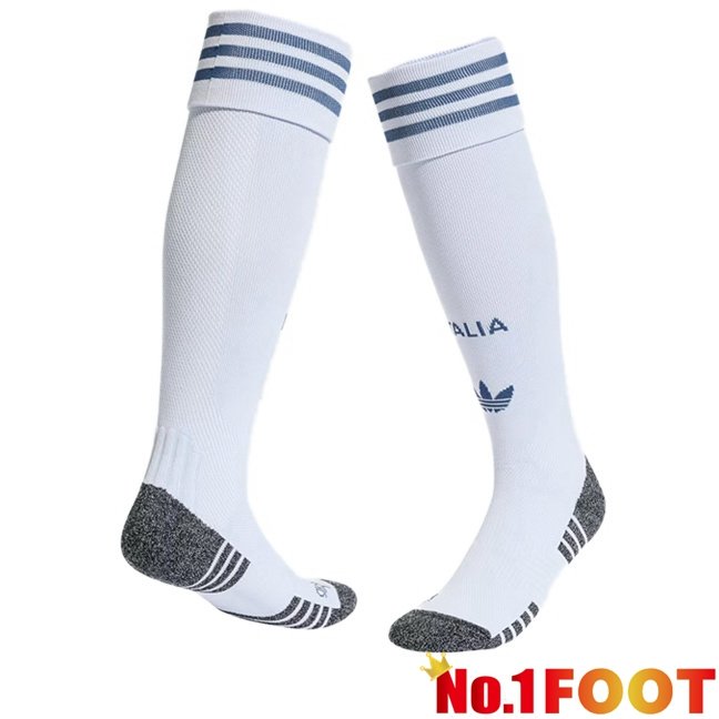 Italy Away Soccer Socks White 2026/2027