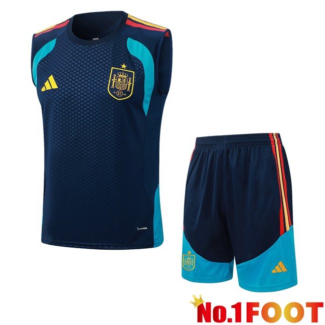 Spain Gilet Soccer + Shorts Blue Royal 2026/2027