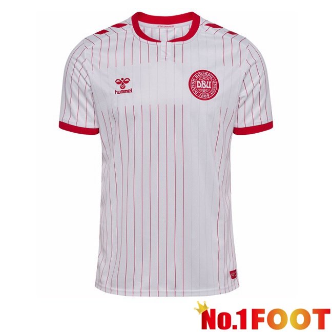 Denmark Away Soccer Jersey White 2026/2027