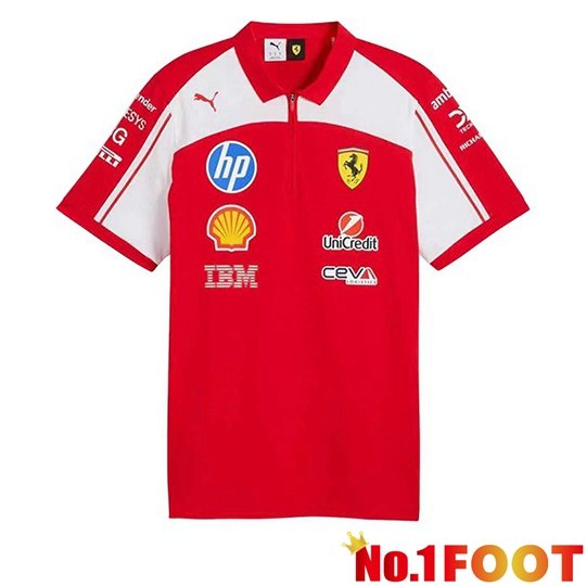 Scuderia Ferrari Team Polo F1 Red/White 2026