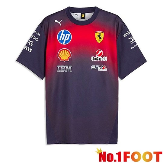 Scuderia Ferrari Team T-Shirt F1 Purple/Red 2026