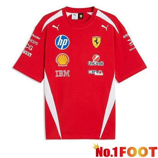 Scuderia Ferrari Team T-Shirt F1 Red/White 2026