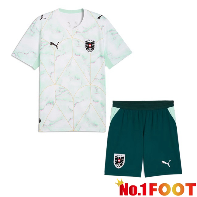 Austria Kids Away Soccer Jersey White 2026/2027