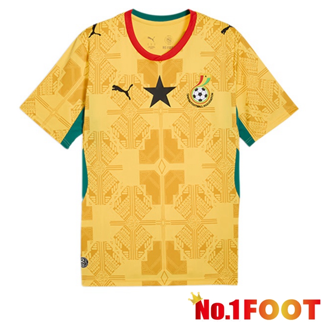 Ghana Away Soccer Jersey Yellow 2026/2027