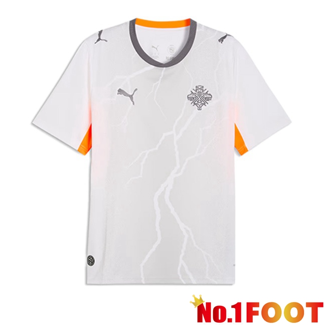 Iceland Away Soccer Jersey White 2026/2027