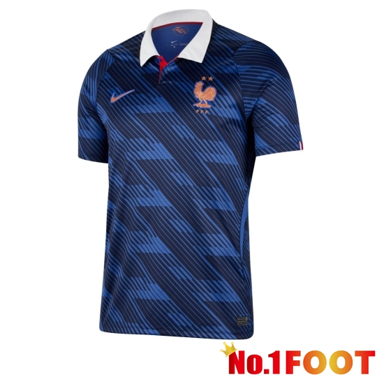 France Home Soccer Jersey Blue Soccer World Cup 2026