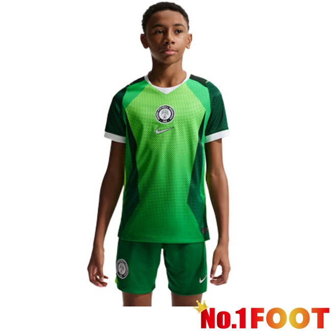 Nigeria Kids Home Soccer Jersey Green 2026/2027