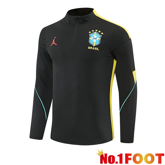 Brazil Training Sweatshirt Black Yellow 2026/2027