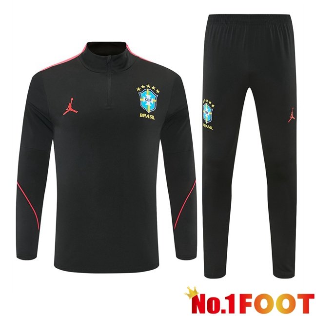 Brazil kit Training Tracksuit Black Red 2026/2027