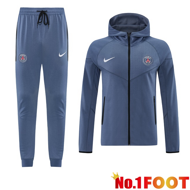 Paris PSG Training Tracksuit - Training Sweatshirt Hoodie Grey 2026/2027