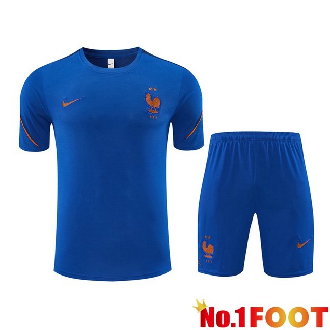 France kit Training T Shirt + Shorts Blue 2026/2027