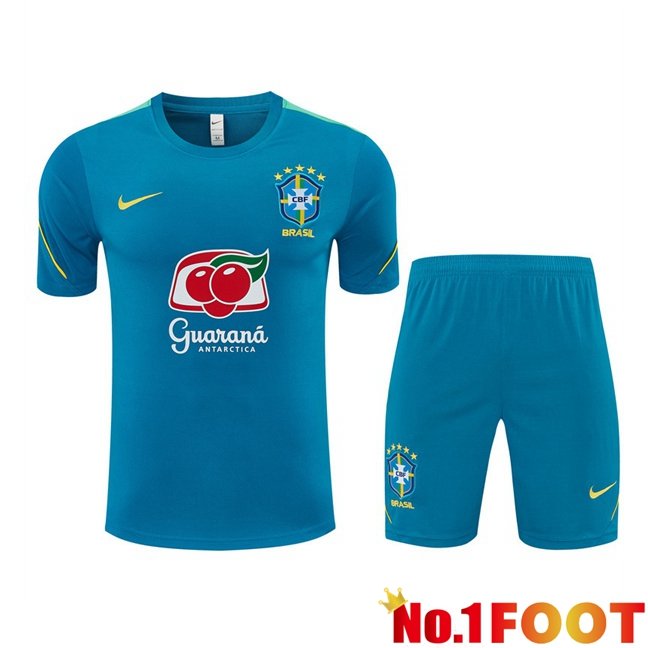 Brazil kit Training T Shirt + Shorts Blue 2026/2027