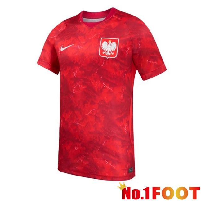 Poland Away Soccer Jersey Red 2026/2027