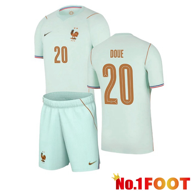 France (DOUE 20) Kids Away Soccer Jersey Green 2026/2027