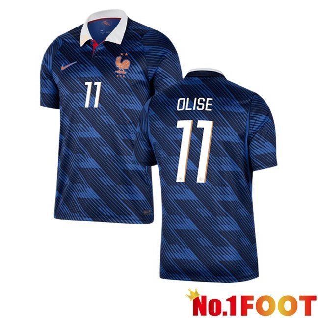 France (OLISE 11) Home Soccer Jersey Blue Royal 2026/2027