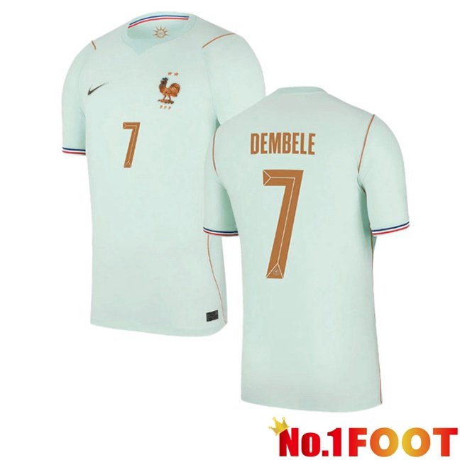 France (DEMBELE 7) Away Soccer Jersey Green 2026/2027