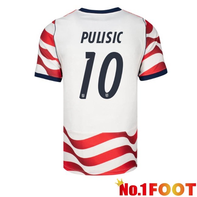 USA (Christian Pulisic 10) Home Soccer Jersey Red White 2026/2027
