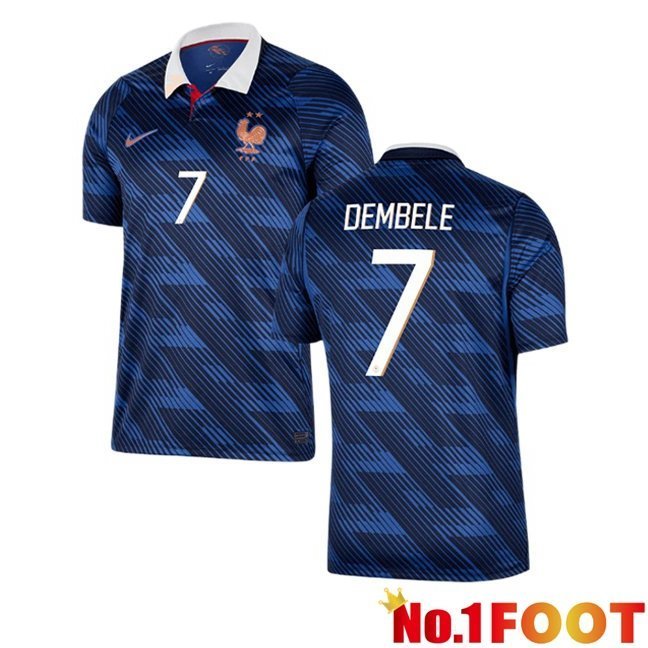 France (DEMBELE 7) Home Soccer Jersey Blue Royal 2026/2027