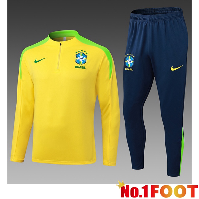 Brazil Kids kit Training Tracksuit Yellow 2026/2027