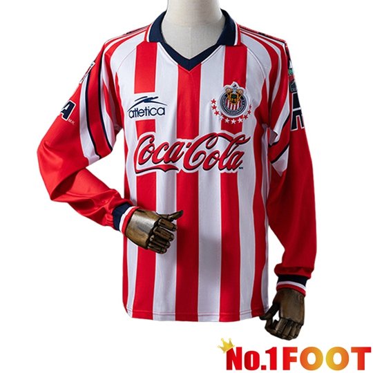 CD Guadalajara Retro Home Soccer Jersey Long sleeve 1998/1999