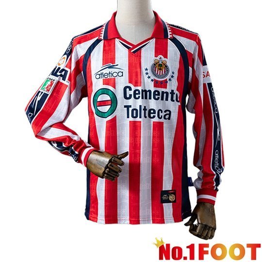 CD Guadalajara Retro Home Soccer Jersey Long sleeve 1999/2000