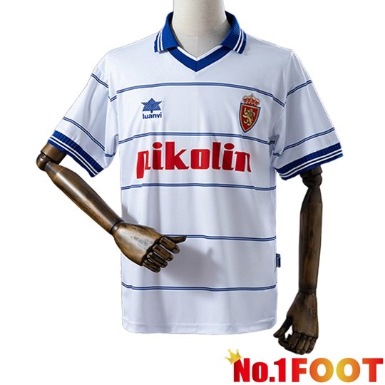 Real Zaragoza Retro Home Soccer Jersey 1999/2000
