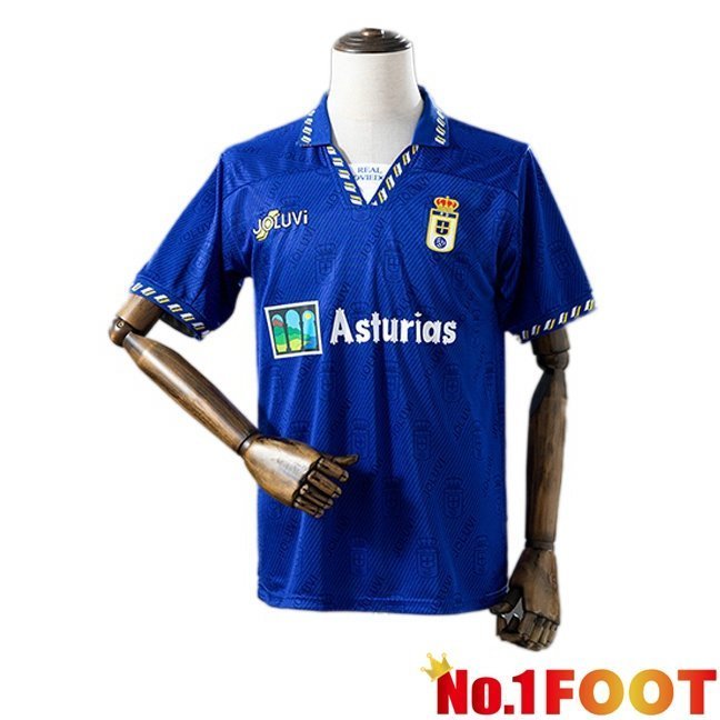 Real Oviedo Retro Home Soccer Jersey Blue 1996-1997