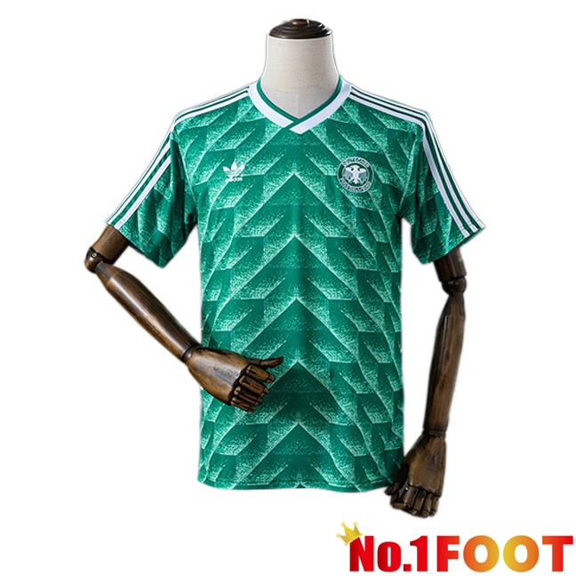 Germany Retro Away Soccer Jersey Green 1990