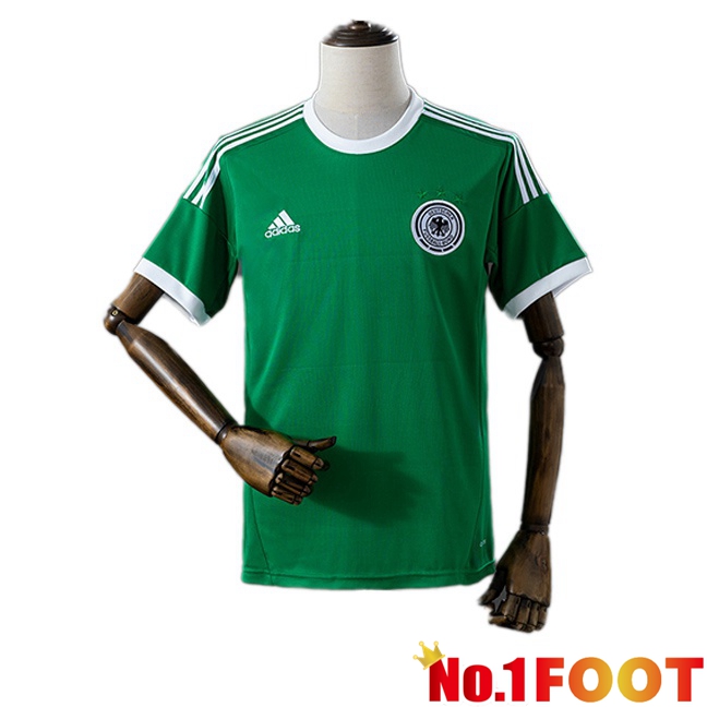 Germany Retro Away Soccer Jersey Green 2012-2013