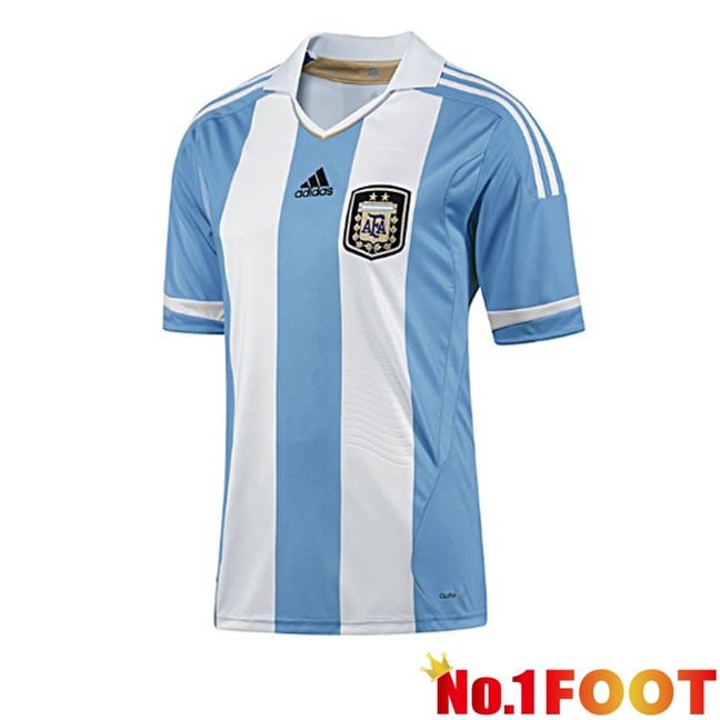 Argentina Retro Home Soccer Jersey Blue White 2011
