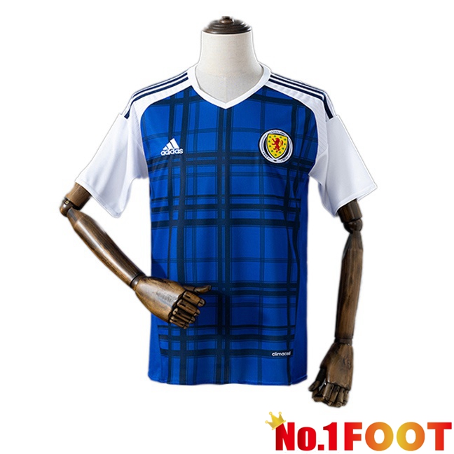 Scotland Retro Home Soccer Jersey Blue 2016