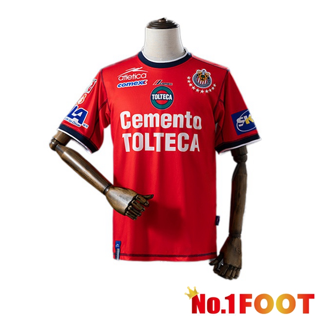 CD Guadalajara Retro Away Soccer Jersey Red 2002-2003