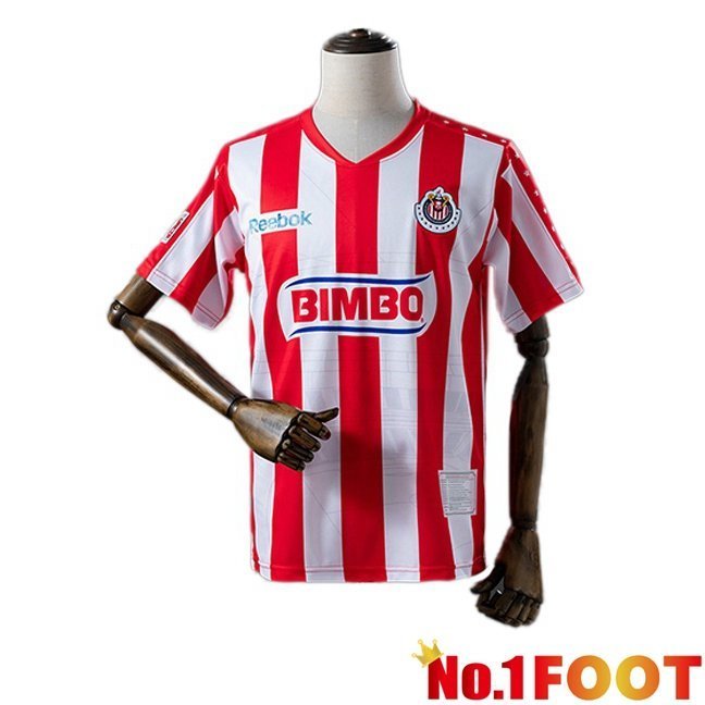 CD Guadalajara Retro Third Soccer Jersey Red White 2010-2011