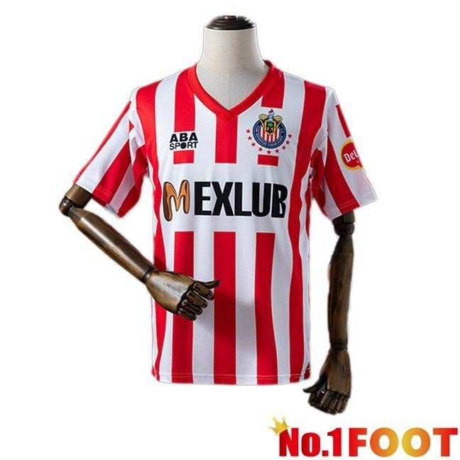 CD Guadalajara Retro Home Soccer Jersey Red White 1993-1994