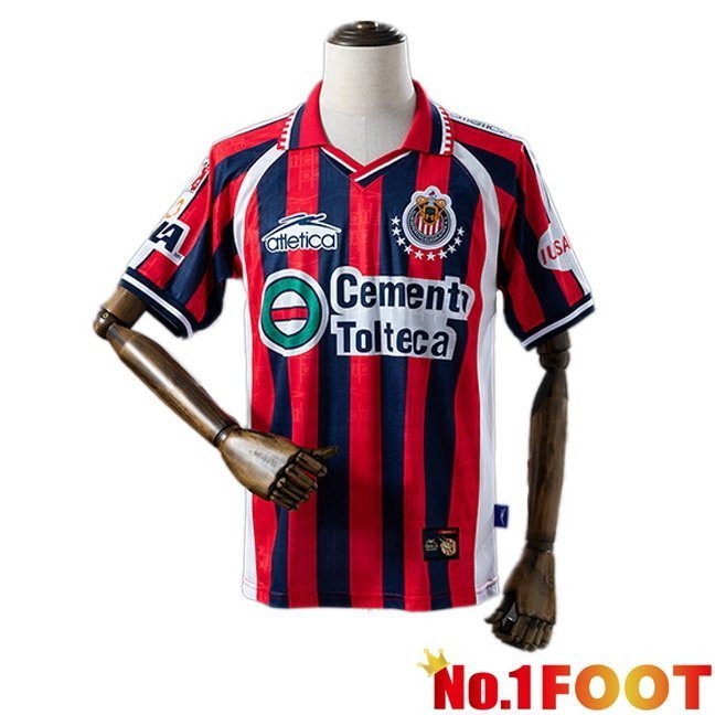 CD Guadalajara Retro Third Soccer Jersey Red White 1999-2000