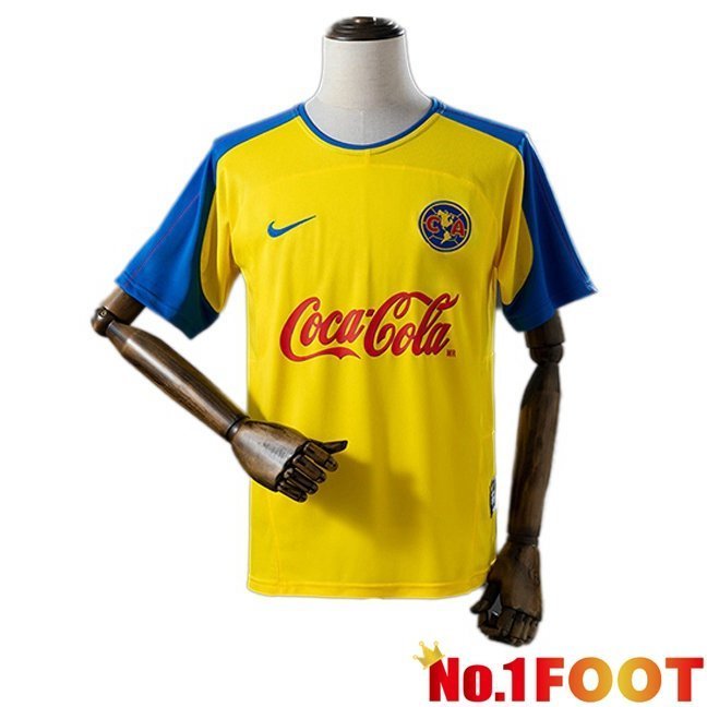 Club America Retro Home Soccer Jersey Yellow 2003-2004