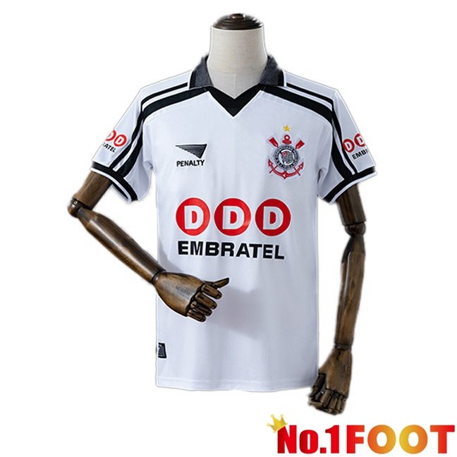Corinthians Retro Home Soccer Jersey White 1998