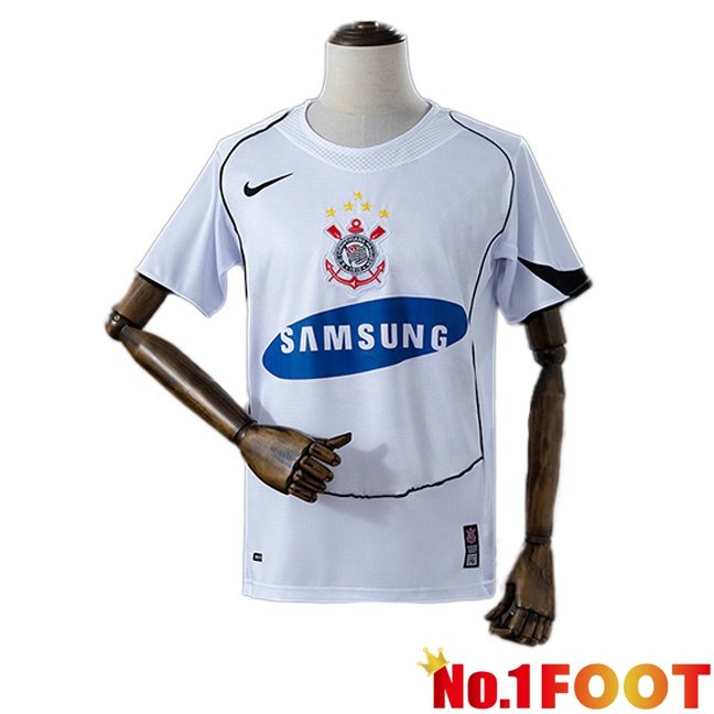 Corinthians Retro Home Soccer Jersey White 2005