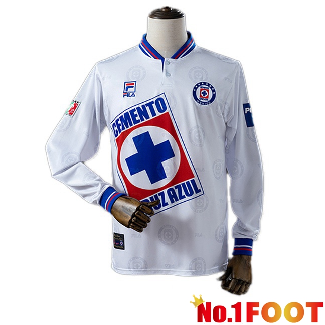 Cruz Azul Retro Away Soccer Jersey Long sleeve White 1998