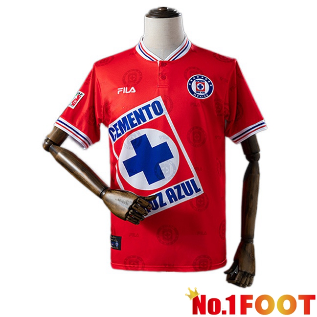 Cruz Azul Retro Third Soccer Jersey Red 1998