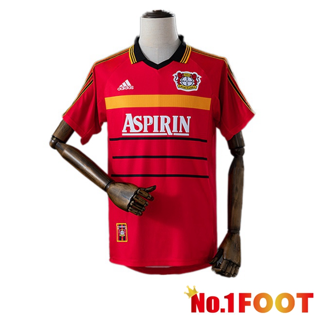 Bayer 04 Leverkusen Retro Home Soccer Jersey Red 1998-2000