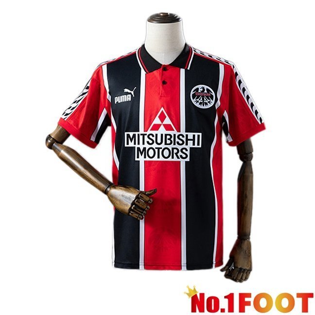 Eintracht Frankfurt Retro Home Soccer Jersey Red Black 1996-1997