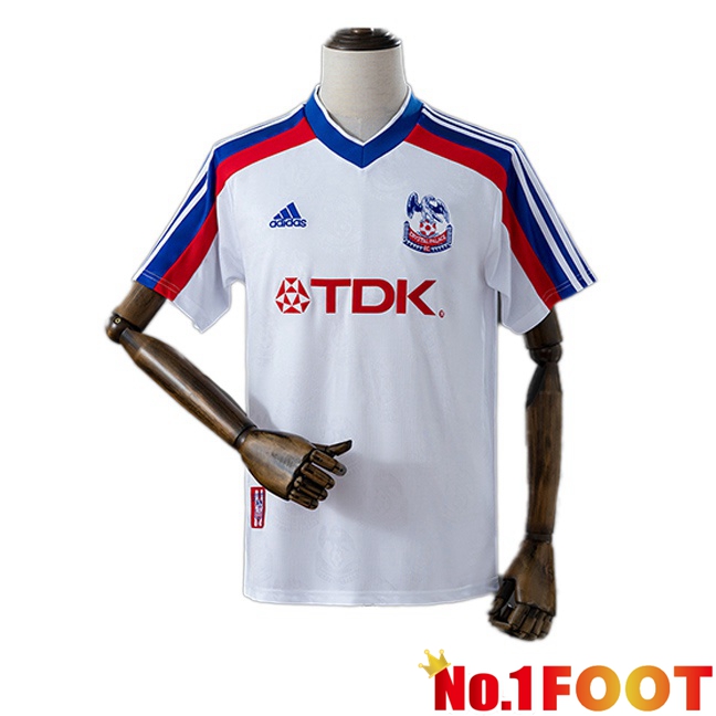 Crystal Palace Retro Away Soccer Jersey White 1998-1999