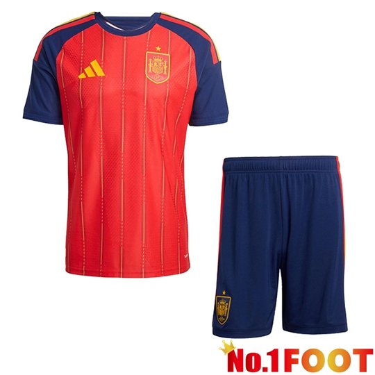 Spain Kids Home Soccer Jersey World Cup 2026
