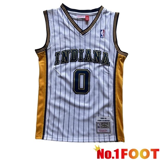 Indiana Pacers (HALIBURTON #0) Soccer Jersey 2026/27 White/Yellow