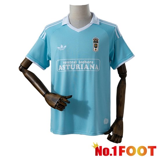 Real Oviedo Soccer Jersey 100th Anniversary Edition Light Blue 2025/2026